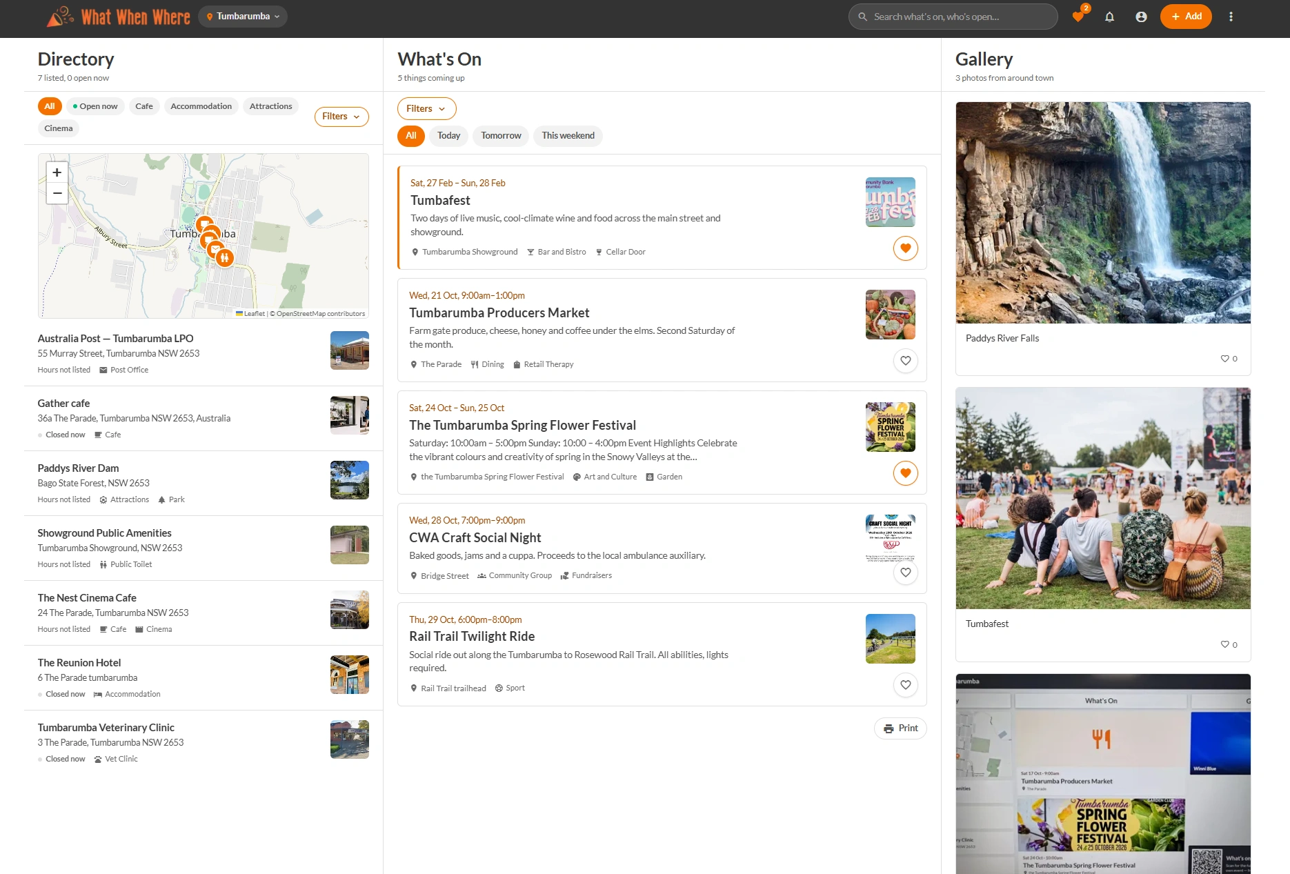 The What When Where website